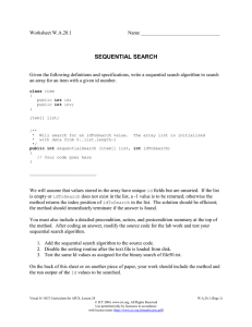 SEQUENTIAL SEARCH