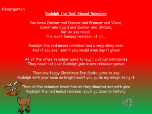 Kindergarten You know Dasher and Dancer and Prancer and Vixen,