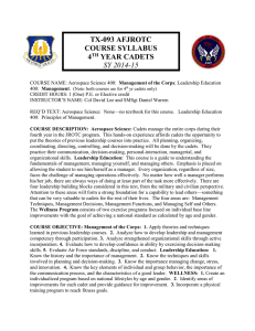TX-093 AFJROTC COURSE SYLLABUS 4 YEAR CADETS
