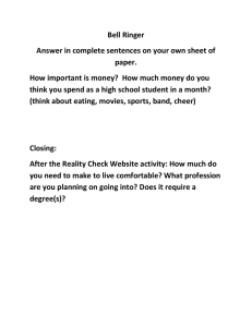 Bell Ringer Answer in complete sentences on your own sheet of paper.