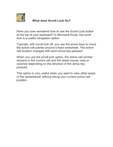 What does Scroll Lock Do?