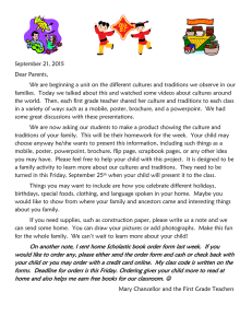 September 21, 2015 Dear Parents,