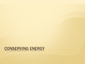 CONSERVING ENERGY
