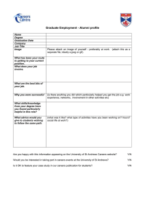 Graduate Employment - Alumni profile