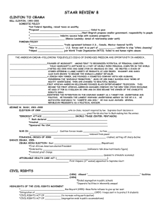 STAAR REVIEW 8 CLINTON TO OBAMA