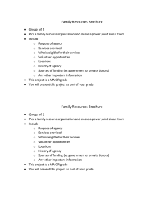 Family Resources Brochure
