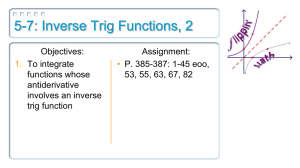 5-7: Inverse Trig Functions, 2