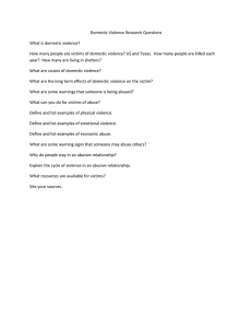 Domestic Violence Research Questions