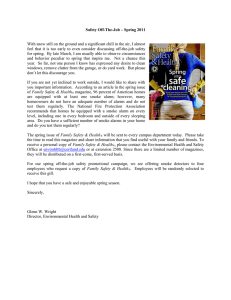 Safety Off-The-Job – Spring 2011