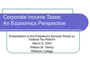 Corporate Income Taxes: An Economics Perspective