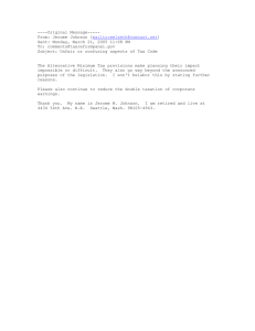 ----Original Message----- From: Jerome Johnson [ ]