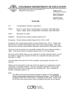 TR-66-09R  TO: Transportation Directors, Supervisors
