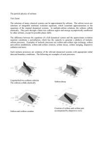 The particle physics of solitons  Yair Zarmi