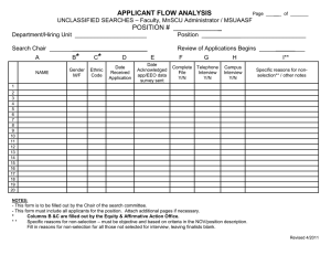 APPLICANT FLOW ANALYSIS  POSITION #  _____________