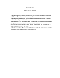 Special Education Student Learning Outcomes