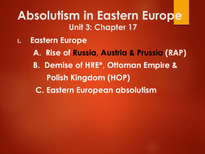 Absolutism in Eastern Europe