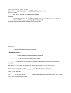 Law of Demand Homework: Definitions & Factors