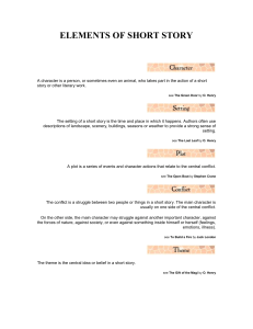 Elements of a Short Story: Character, Setting, Plot, Theme