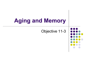 Aging and Memory Objective 11-3