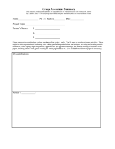 Group Assessment Summary