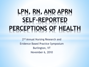2 Annual Nursing Research and Evidence Based Practice Symposium Burlington, VT