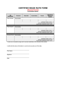 CERTIFIED WAGE RATE FORM (Required Format) Consultant Name: