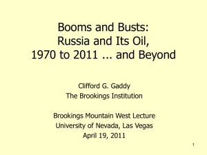 Booms and Busts: Russia and Its Oil,