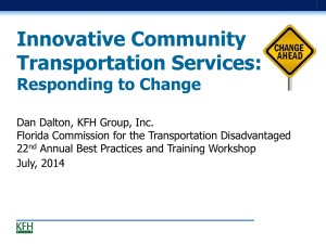 Innovative Community Transportation Services: Responding to Change