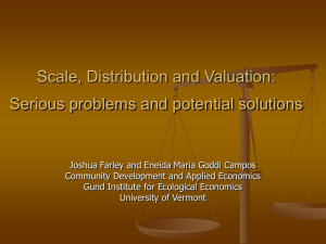 Scale, Distribution and Valuation: Serious problems and potential solutions