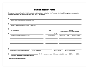INVOICE REQUEST FORM