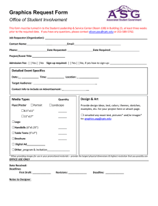Graphics Request Form Office of Student Involvement