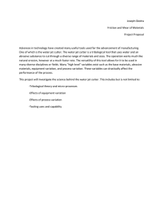 Joseph Giedra Friction and Wear of Materials Project Proposal