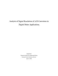 Analysis of Signal Resolution of A/D Converters in Digital Meter Applications