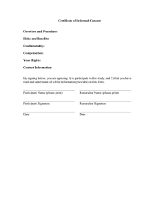 Informed Consent Certificate Template