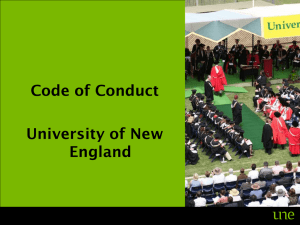 Code of Conduct University of New England