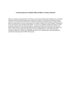 A Literacy Spectrum: Football, UNM, and WAC, Dr. Marty Townsend