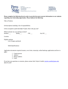 Please complete the following form in order to provide the... regarding your internship opportunity. Please indicate the following: