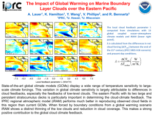 The Impact of Global Warming on Marine Boundary A. Lauer