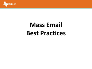 Mass Email Best Practices