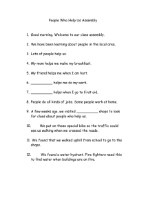 People Who Help Us Assembly Script for Elementary School