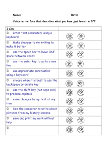 I Can:  enter text accurately using a keyboard