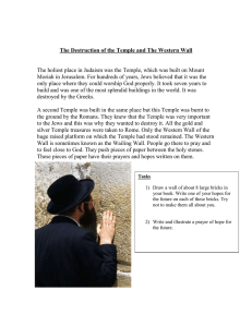The Destruction of the Temple and The Western Wall
