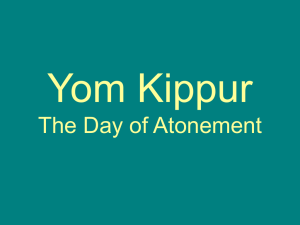 Yom Kippur The Day of Atonement