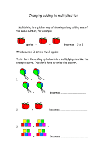 Changing adding to multiplication