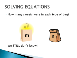 m n How many sweets were in each type of bag?
