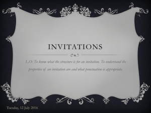 INVITATIONS