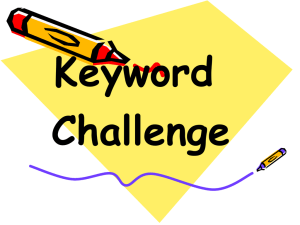 Keyword Challenge