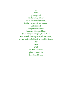 Christmas Tree and Candle Poem