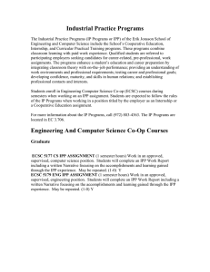 Industrial Practice Programs