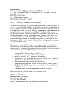 Call for Papers Final Deadline: September 15, 2010 L'Amour Noir Film &amp; History